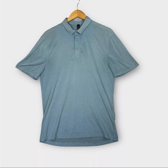 lululemon athletica Other - Lululemon Evolution Polo Shirt Mens Size L Blue Performance Wicking